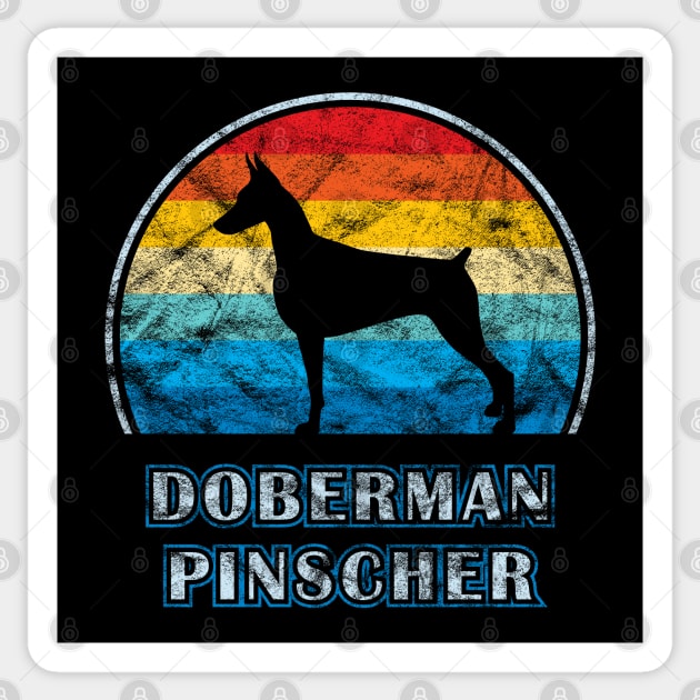 Doberman Pinscher Vintage Design Dog Sticker by millersye